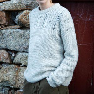 Eyelet Fisherman Alpaca-Wool Sweater from Ireland!